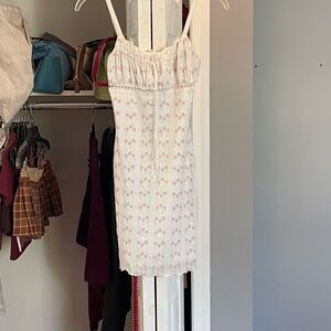 Tilly's White and Pink Floral Mini Dress